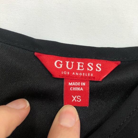 Guess Black Lace Trimmed Camisole Adjustable Strap - Picture 2 of 7